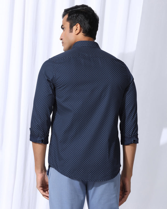 Casual Navy Printed Shirt - Renan
