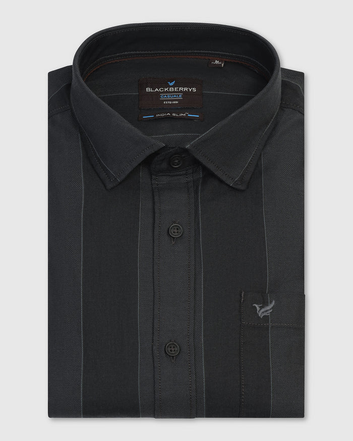 Casual Navy Stripe Shirt - Bunji