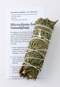 Cedar smudge stick with directions