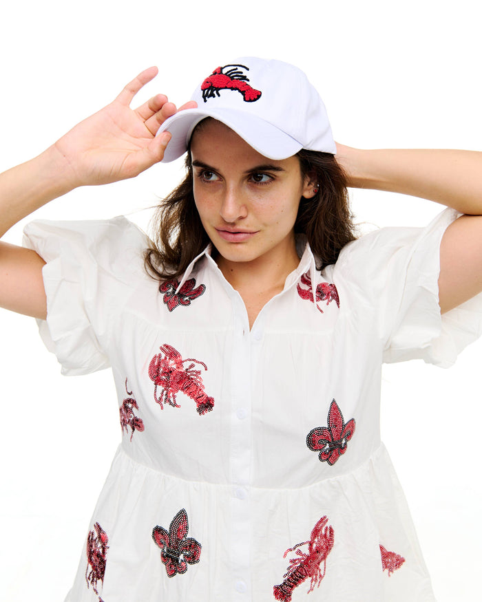 Chenille Crawfish Baseball Cap