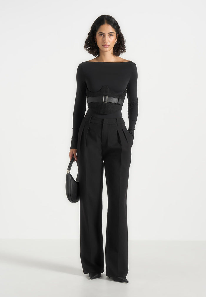 suede-leather-corset-belt-black