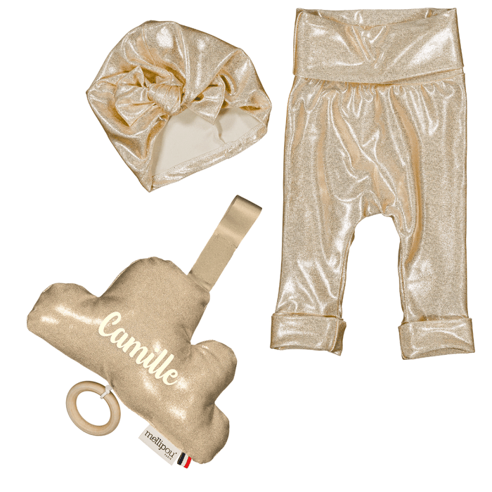 Coffret bébé Disco doré - Chantal Nuage musical MELLIPOU