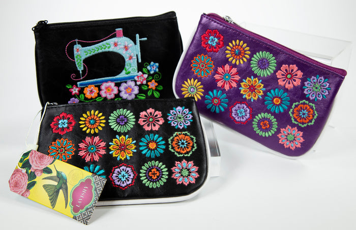 Group shot of three different coin purses