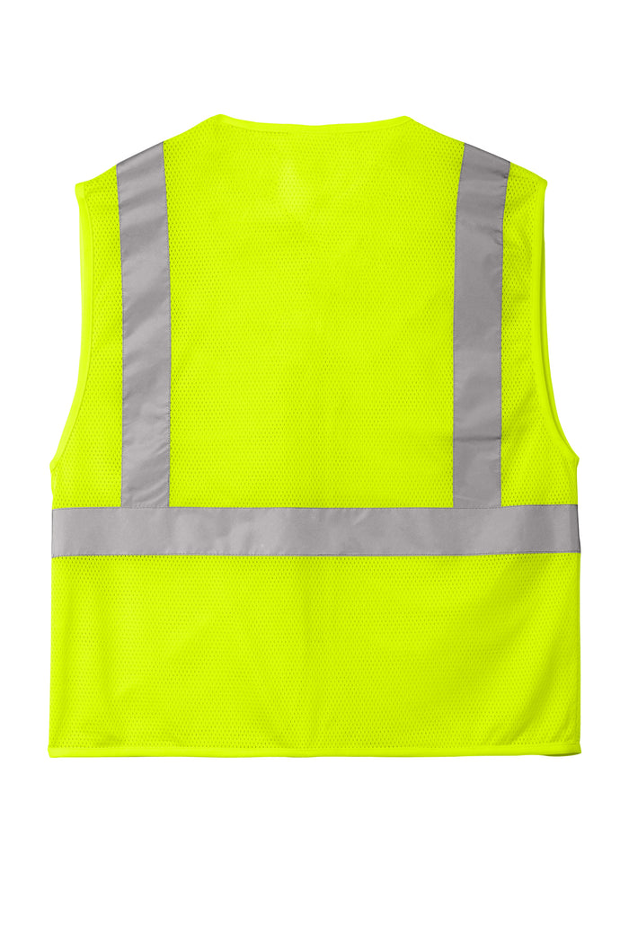 CornerStone® ANSI 107 Class 2 Economy Mesh Zippered Vest | CSV101 - The Lemon Print & Design Studio
