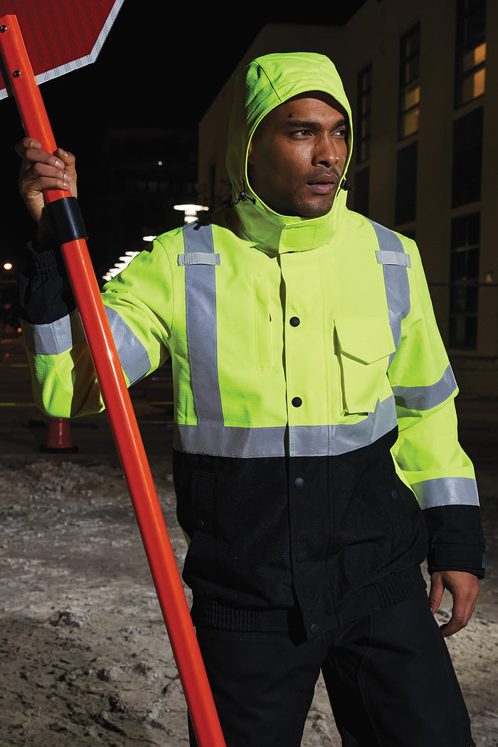 CornerStone® ANSI 107 Class 3 Waterproof Insulated Ripstop Bomber Jacket | CSJ501 - The Lemon Print & Design Studio