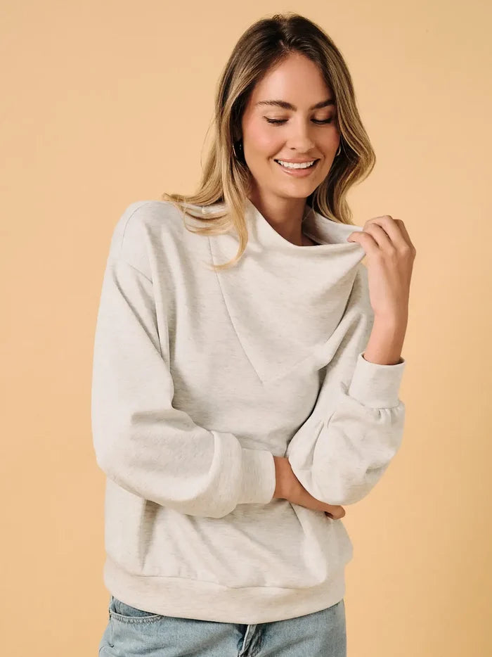 Cowl Neck Long Sleeve Top
