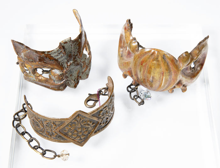 Group shot of three cuff bracelets