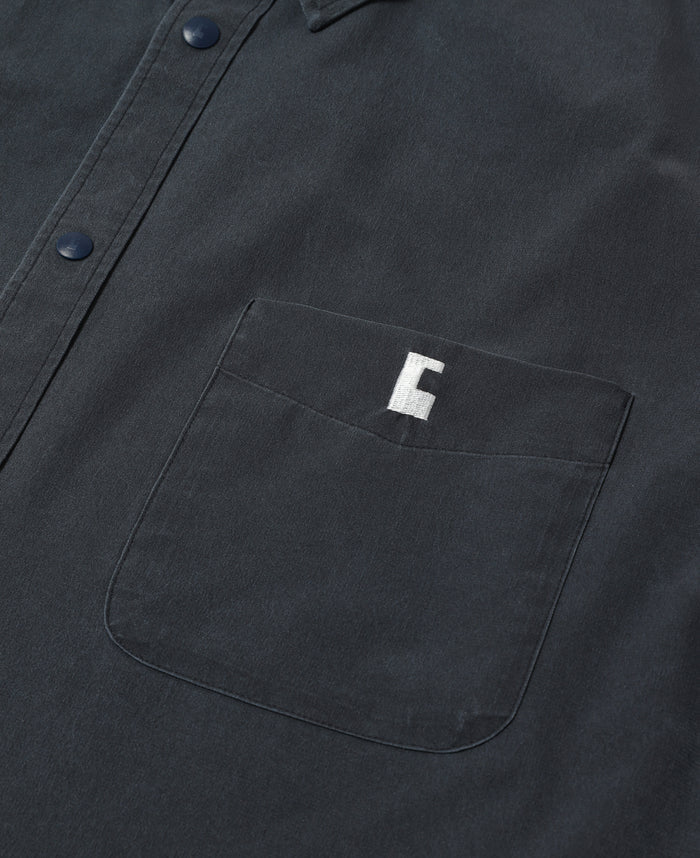 "C"Vintage Effect Cooldots City Uniform L/S Shirt (Navy)