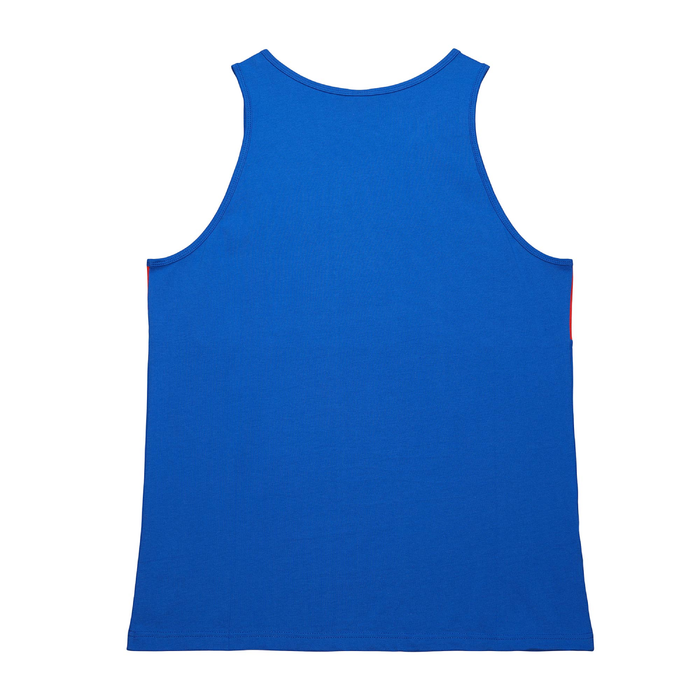 Back view, plain royal blue tank top