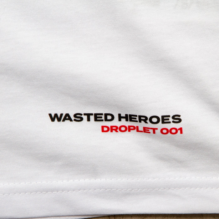 Droplet Face 001 Back Print - Tshirt - White