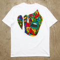 Droplet Face 004 Back Print - Tshirt - White