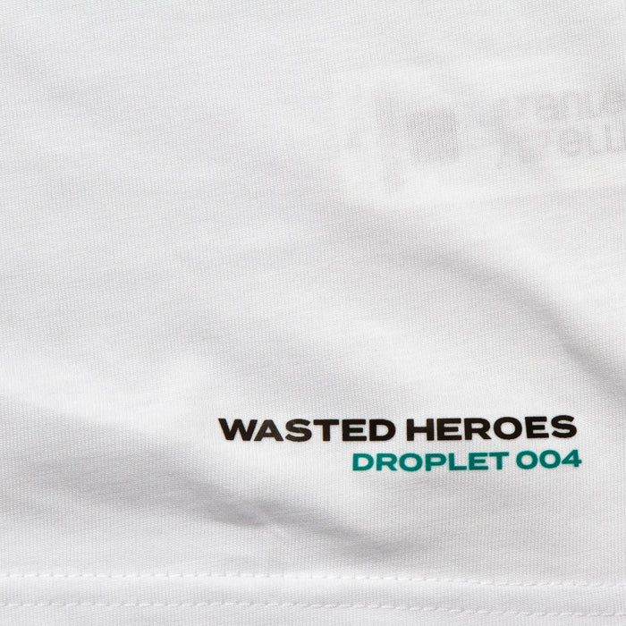Droplet Face 004 Back Print - Tshirt - White