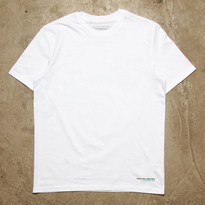 Droplet Face 004 Back Print - Tshirt - White