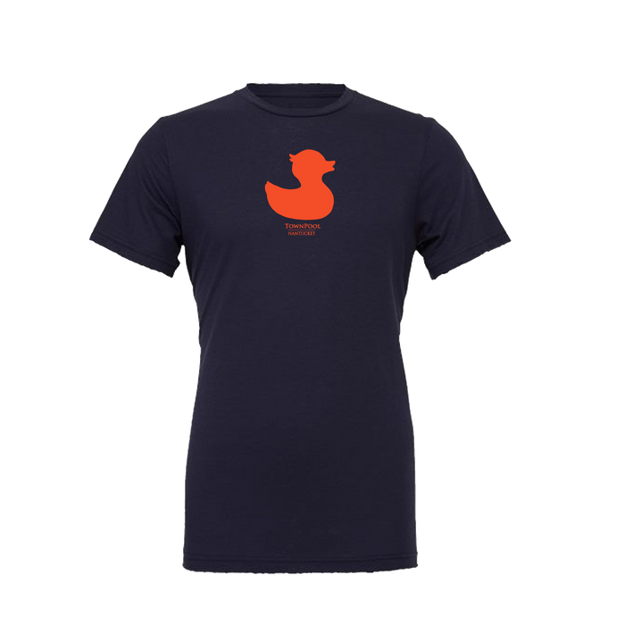 Duck Short Sleeve Tee Shirt (Navy, Orange)