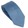Dusty Blue 100% Italian Silk Tie With Micro Geometric Pattern