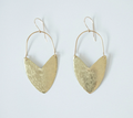 Mini Brass Tulip style earrings shown