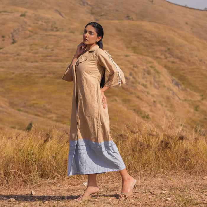 Brown Eve Cotton Midi Dress - OurDve