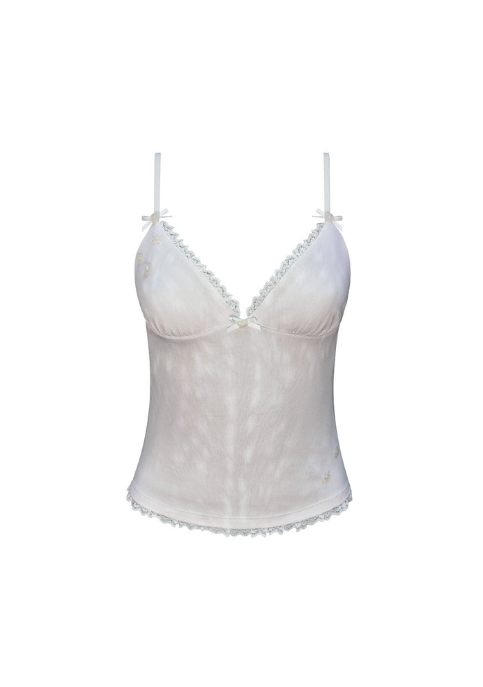 FAWN FITTED CAMI TOP OFF WHITE