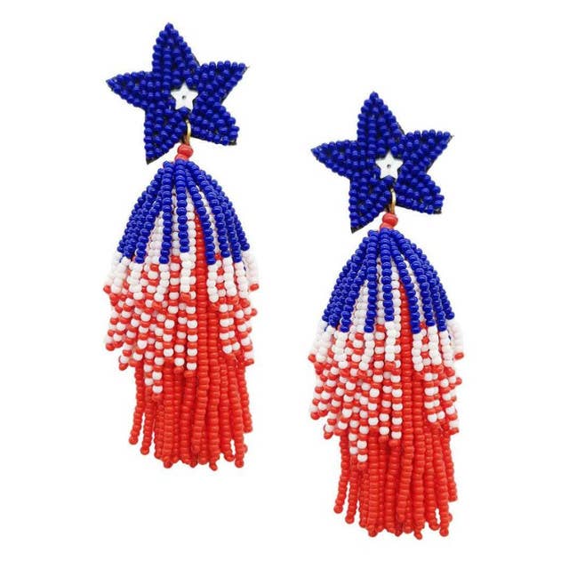 Firework Seed Bead Earrings