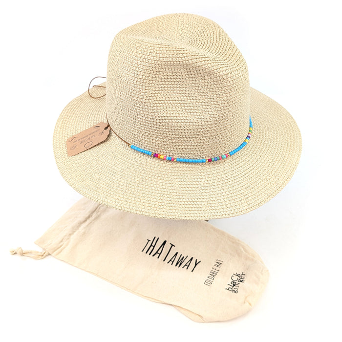 Foldable Panama Hat with Loop - 57cm