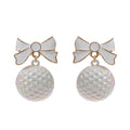 Golf Ball with Bow Earrings