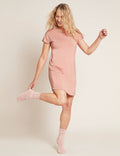 Pink Vegan Organic Women's Night Dress | Pink Bamboo Ladies' Night Dress | Natural Women's Nighties