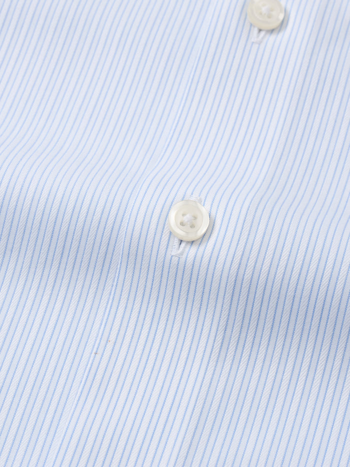 Greenwich Light Blue Textured Stripe Shirt - Atica Man