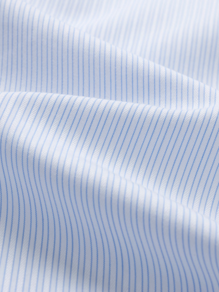 Greenwich Light Blue Textured Stripe Shirt - Atica Man