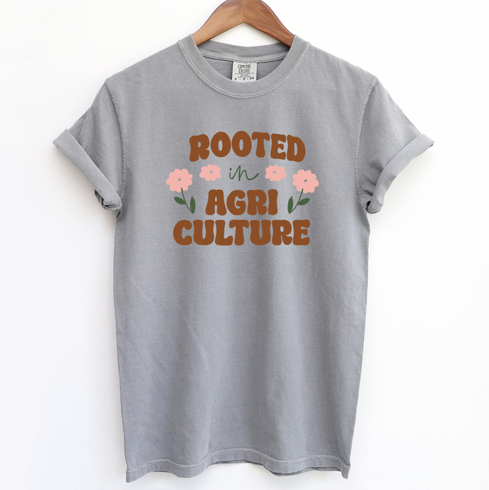 Groovy Rooted In Agriculture– Comfort Colors T-Shirt