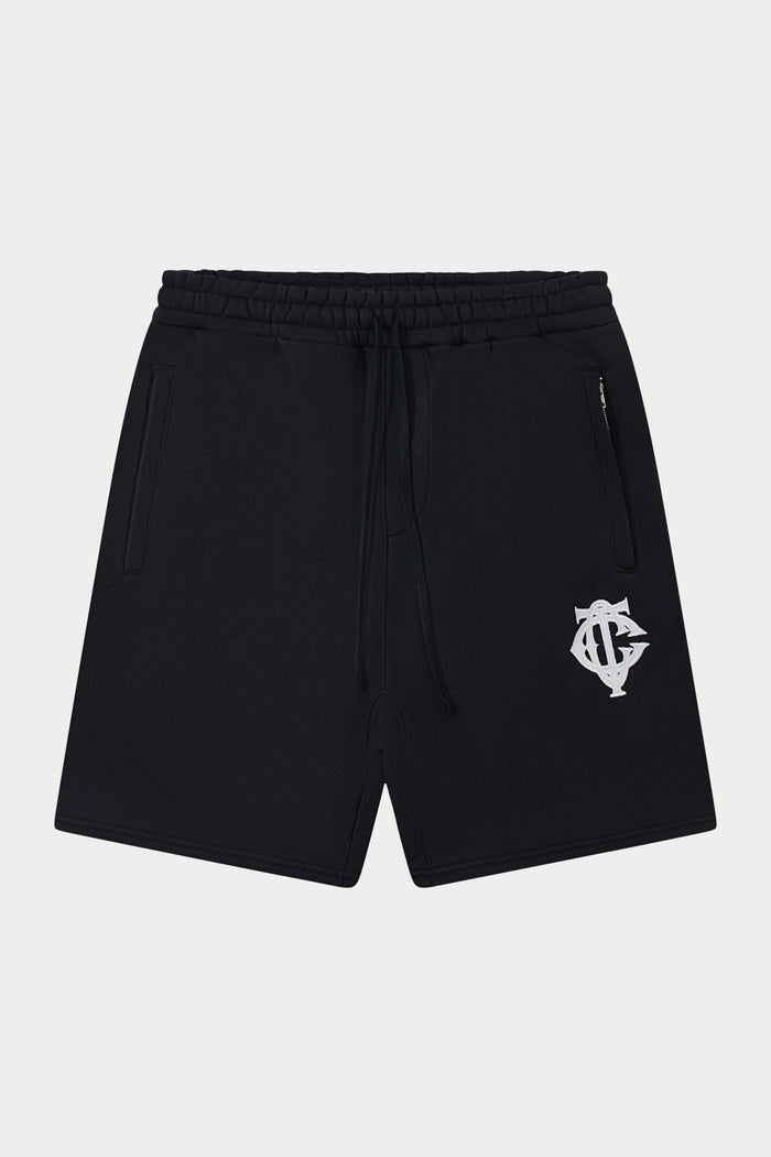 HEAVYWEIGHT MONOGRAM SHORTS - BLACK