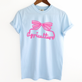 Hot Pink Agriculture Bow– Comfort Colors T-Shirt