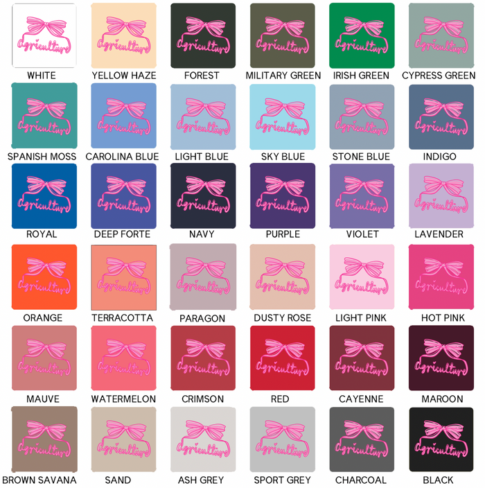 Hot Pink Agriculture Bow– Crewneck