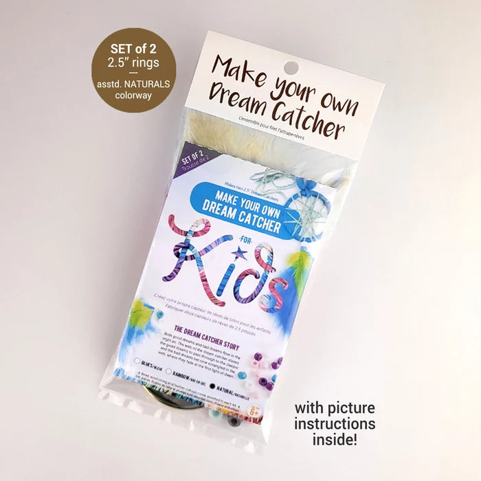 Package for kids natural dream catcher kit