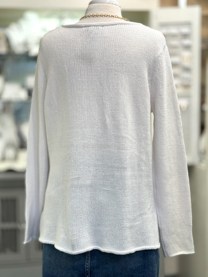 Lake Life Knit Sweater in Ivory