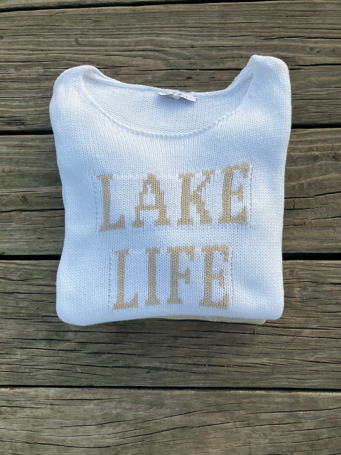 Lake Life Knit Sweater in Ivory