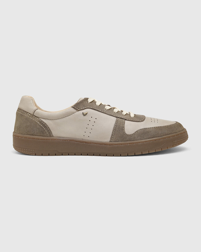 Leather Brown Solid Sneakers - Venice