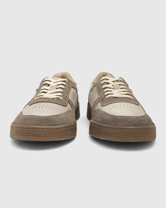 Leather Brown Solid Sneakers - Venice