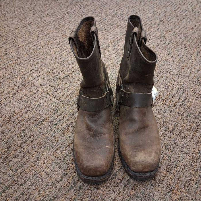 Leather Harness Bike Boot Men's