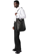 Leather messenger bag, Black