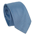 Light Blue 100% Italian Silk Tie With Micro Triangle Geometric Pattern