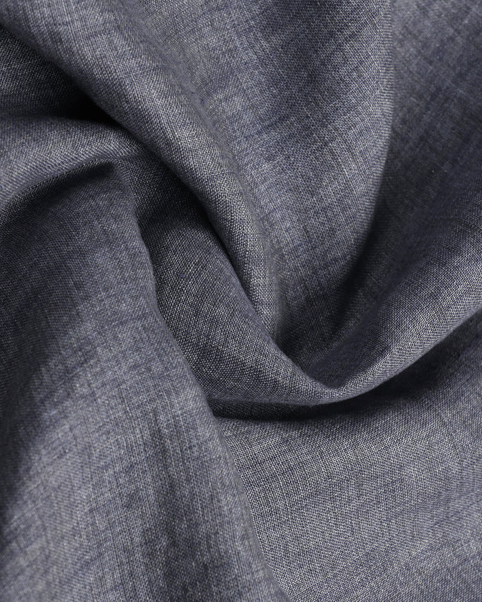 Linen Casual Grey Solid Shirt - Bayek
