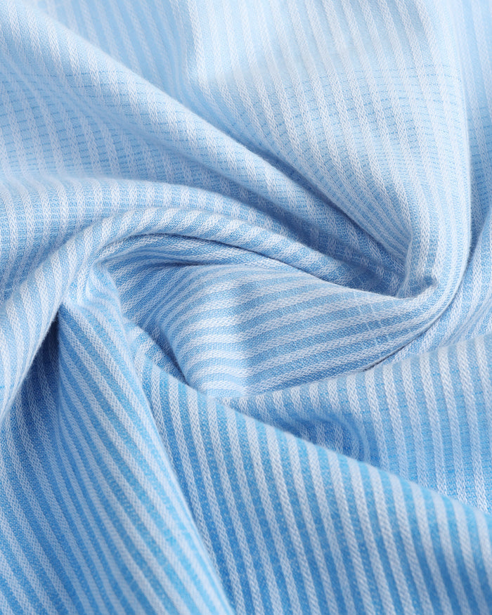 Linen Casual Navy Printed Shirt - Rayen
