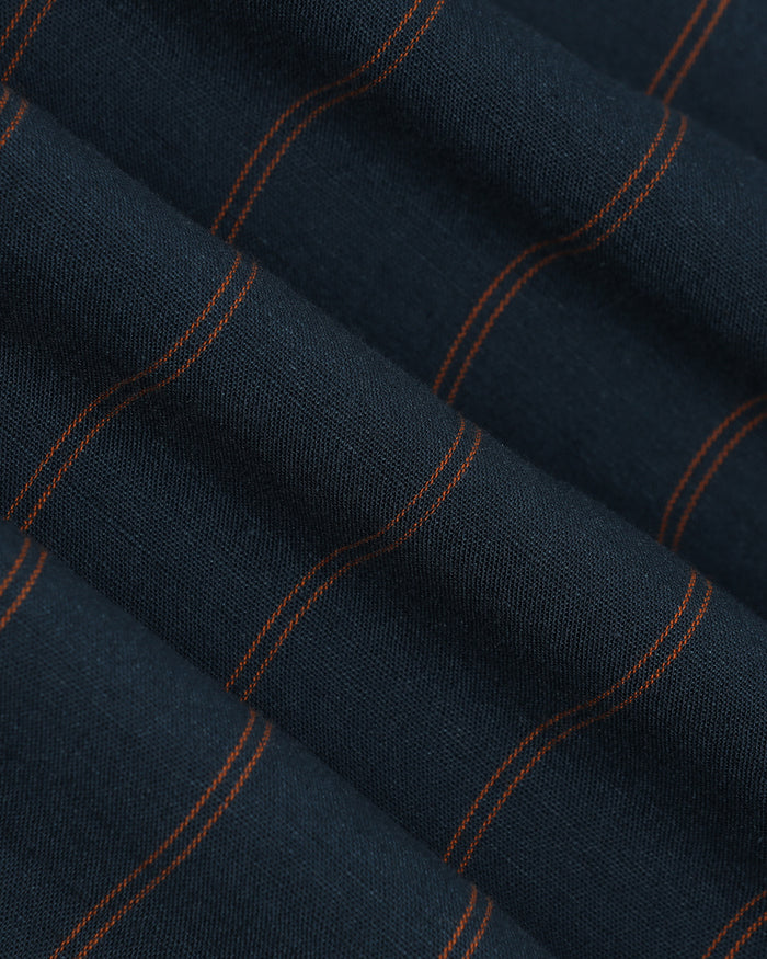 Linen Casual Navy Stripe Shirt - Darcom