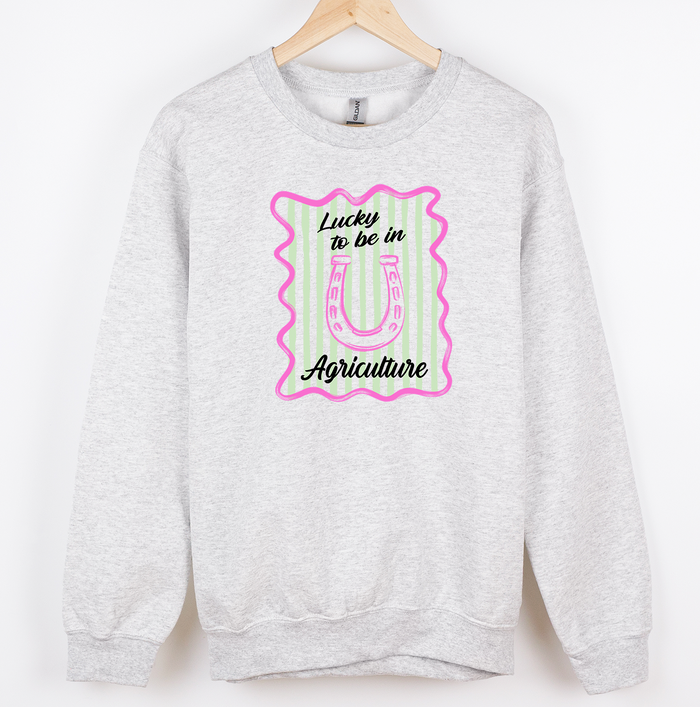 Lucky to Be In Agriculture Horseshoe– Crewneck