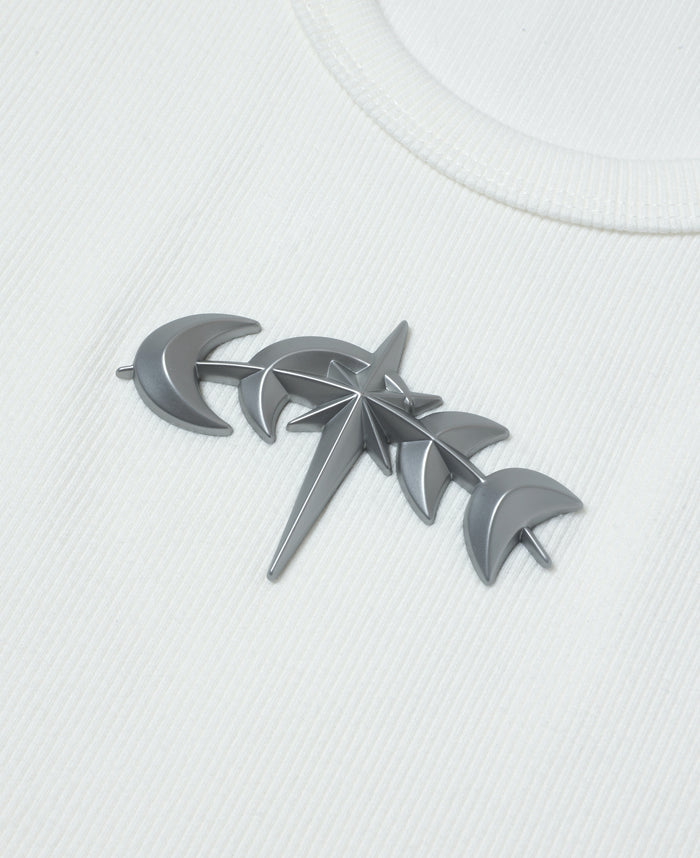 Luminous Dawn Astral Metal Logo Vest (White)
