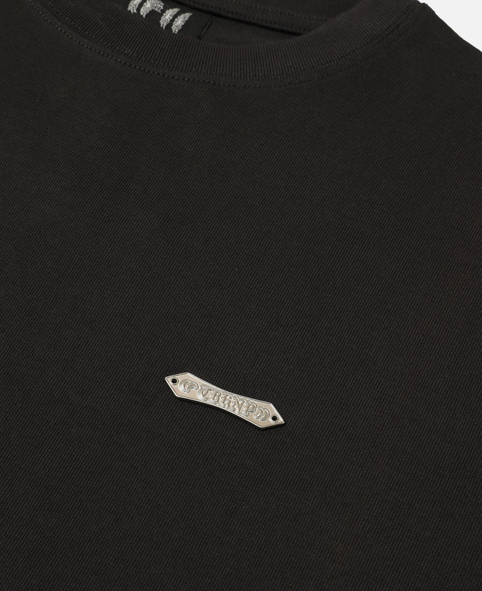 Luminous Dawn Flocked Long Sleeve T-Shirt (Charcoal)