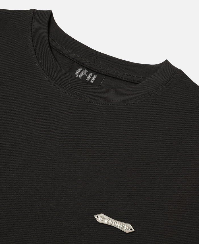 Luminous Dawn Flocked Long Sleeve T-Shirt (Charcoal)