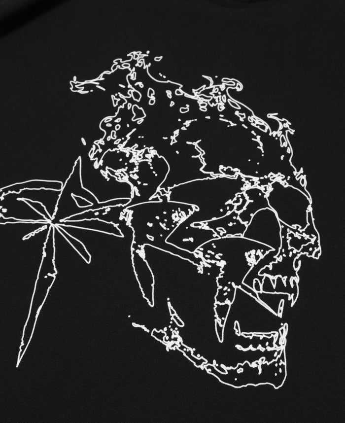 Luminous Dawn Specter Flocked T-Shirt (Black)