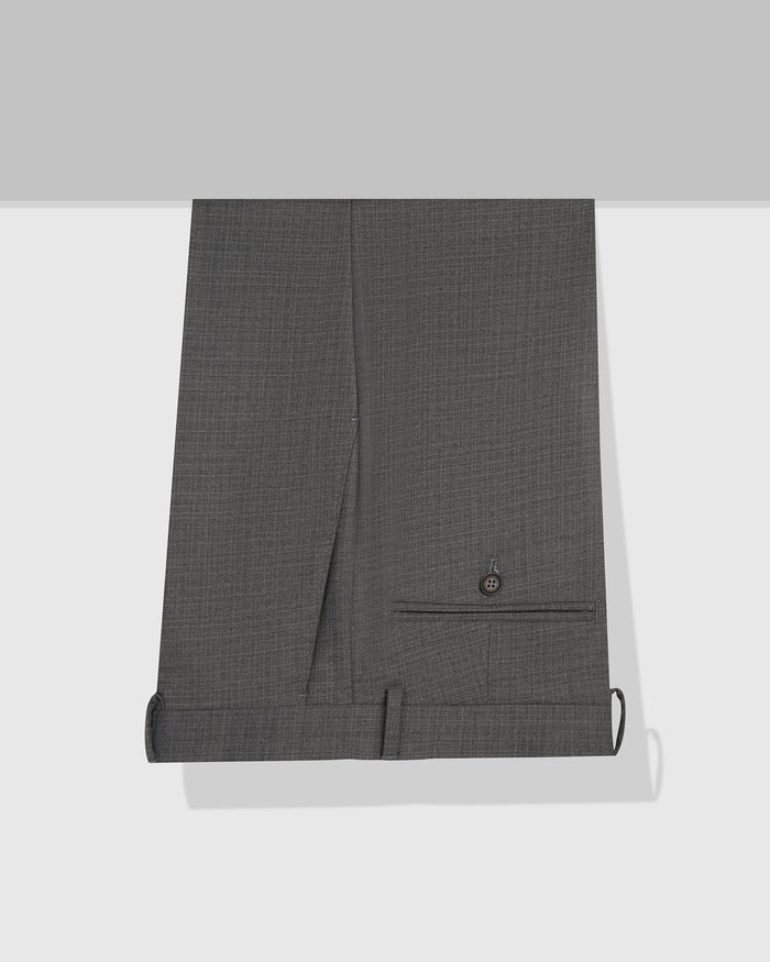 Luxe Slim Comfort B-95 Formal Grey Textured Trouser - Chanel