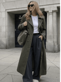 Maxi Length Trench Coat / Khaki - Style Cheat